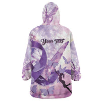 Personalized Polynesian Lupus Awareness Wearable Blanket Hoodie Butterfly Hologram Lupus Warrior LT01 - Polynesian Pride