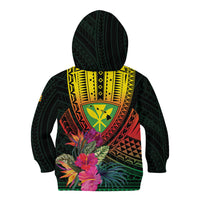 Hawaii Kanaka Maoli Flag Day Kid Hoodie Tropical Flowers