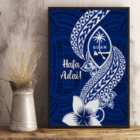 Hafa Adai Guam Canvas Wall Art Polynesian Floral Blue Pattern LT01 - Polynesian Pride