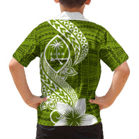 Hafa Adai Guam Hawaiian Shirt Polynesian Olive Green Blue Pattern LT01 - Polynesian Pride