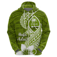 Hafa Adai Guam Hoodie Polynesian Olive Green Blue Pattern LT01 - Polynesian Pride