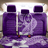 Hafa Adai Guam Back Car Seat Cover Polynesian Floral Purple Pattern LT01