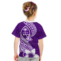 Hafa Adai Guam Kid T Shirt Polynesian Floral Purple Pattern LT01 - Polynesian Pride