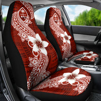 Hafa Adai Guam Car Seat Cover Polynesian Floral Red Pattern LT01 - Polynesian Pride