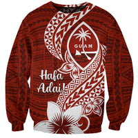 Hafa Adai Guam Sweatshirt Polynesian Floral Red Pattern LT01 Unisex Red - Polynesian Pride