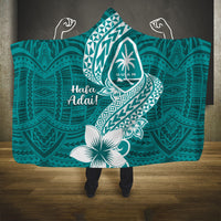 Hafa Adai Guam Hooded Blanket Polynesian Floral Teal Pattern LT01 One Size Teal - Polynesian Pride