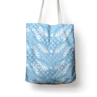 Baby Blue Mermaid Puakenikeni Maile Lei Tote Bag