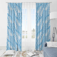 Baby Blue Mermaid Puakenikeni Maile Lei Window Curtain