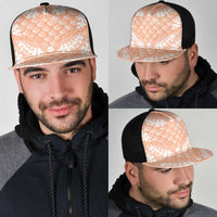 Apricot Mermaid Puakenikeni Maile Lei Mesh Trucker Cap LT01 - Polynesian Pride