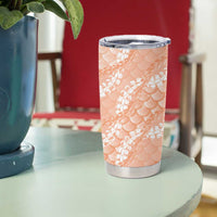 Apricot Mermaid Puakenikeni Maile Lei Tumbler Cup