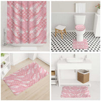 Soft Pink Mermaid Puakenikeni Maile Lei Bathroom Set LT01 - Polynesian Pride