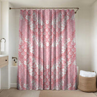 Soft Pink Mermaid Puakenikeni Maile Lei Bathroom Set LT01 Shower Curtain Only Pink - Polynesian Pride