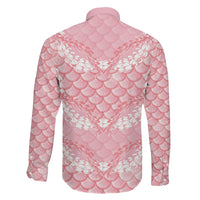 Soft Pink Mermaid Puakenikeni Maile Lei Family Matching Mermaid Dress and Hawaiian Shirt LT01 - Polynesian Pride