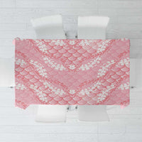 Soft Pink Mermaid Puakenikeni Maile Lei Tablecloth LT01 Pink - Polynesian Pride
