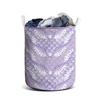 Lilac Mermaid Puakenikeni Maile Lei Laundry Basket LT01 - Polynesian Pride