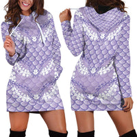 Lilac Mermaid Puakenikeni Maile Lei Hoodie Dress LT01 - Polynesian Pride