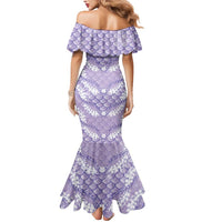 Lilac Mermaid Puakenikeni Maile Lei Mermaid Dress