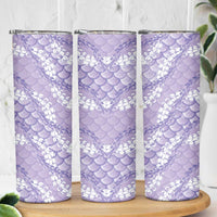 Lilac Mermaid Puakenikeni Maile Lei Skinny Tumbler LT01 - Polynesian Pride
