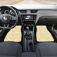 Pastel Yellow Mermaid Puakenikeni Maile Lei Car Mats