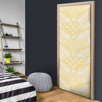 Pastel Yellow Mermaid Puakenikeni Maile Lei Door Cover