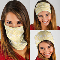 Pastel Yellow Mermaid Puakenikeni Maile Lei Neck Gaiter