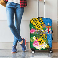Malampa Fiji Day Luggage Cover Tropical Tapa Pattern
