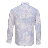 Samoa White Sunday Family Matching Short Sleeve Bodycon Dress and Hawaiian Shirt Plumeria Floral