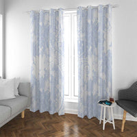 Samoa White Sunday Window Curtain Plumeria Floral