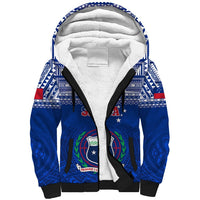 Samoa Rugby Sherpa Hoodie Manu Samoa Polynesian Tatoo Pattern LT01 Unisex Blue - Polynesian Pride