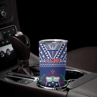 Samoa Rugby Tumbler Cup Manu Samoa Polynesian Tatoo Pattern