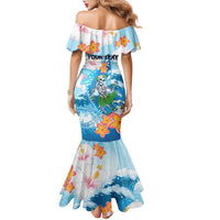 Personalized Hawaii Hula Girl Skeleton Dancing Family Matching Mermaid Dress and Hawaiian Shirt Hibiscus Tribal Shark LT01 - Polynesian Pride