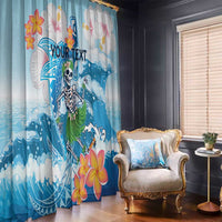 Personalized Hawaii Hula Girl Skeleton Dancing Window Curtain Hibiscus Tribal Shark LT01 - Polynesian Pride