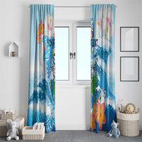 Personalized Hawaii Hula Girl Skeleton Dancing Window Curtain Hibiscus Tribal Shark LT01 - Polynesian Pride