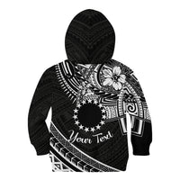 Kia Orana Cook Islands Kid Hoodie Circle Stars With Floral White Pattern LT01 - Polynesian Pride
