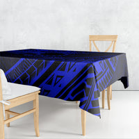 Kia Orana Cook Islands Tablecloth Circle Stars With Floral Navy Blue Pattern LT01 - Polynesian Pride