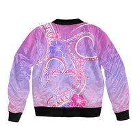 Polynesian Shark Valentine Sleeve Zip Bomber Jacket Sweet Unique Version LT01 - Polynesian Pride