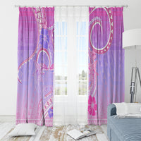 Polynesian Shark Valentine Window Curtain Sweet Unique Version