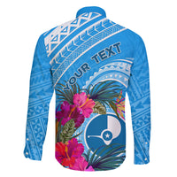 Yap Day Family Matching Off Shoulder Short Dress and Hawaiian Shirt Nam nu Waqab Tropical Flower LT01 - Polynesian Pride