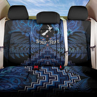 Personalised Aotearoa Matariki Back Car Seat Cover Blue Fern Maori Poutama