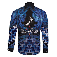 Personalised Aotearoa Matariki Family Matching Short Sleeve Bodycon Dress and Hawaiian Shirt Blue Fern Maori Poutama LT01 - Polynesian Pride