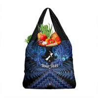 Personalised Aotearoa Matariki Grocery Bag Blue Fern Maori Poutama