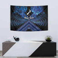 Personalised Aotearoa Matariki Tapestry Blue Fern Maori Poutama