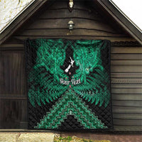 Personalised Aotearoa Matariki Quilt Green Fern Maori Poutama