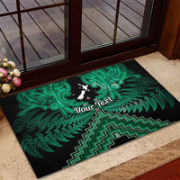 Personalised Aotearoa Matariki Rubber Doormat Green Fern Maori Poutama