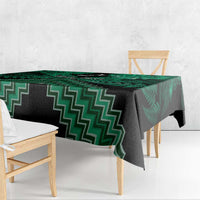 Personalised Aotearoa Matariki Tablecloth Green Fern Maori Poutama