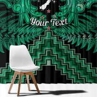 Personalised Aotearoa Matariki Window Curtain Green Fern Maori Poutama