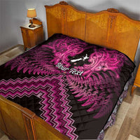 Personalised Aotearoa Matariki Quilt Pink Fern Maori Poutama