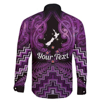 Personalised Aotearoa Matariki Family Matching Summer Maxi Dress and Hawaiian Shirt Purple Fern Maori Poutama LT01 - Polynesian Pride