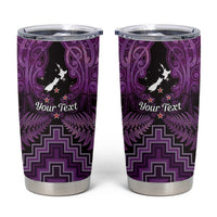 Personalised Aotearoa Matariki Tumbler Cup Purple Fern Maori Poutama LT01 Purple - Polynesian Pride
