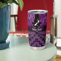 Personalised Aotearoa Matariki Tumbler Cup Purple Fern Maori Poutama LT01 - Polynesian Pride